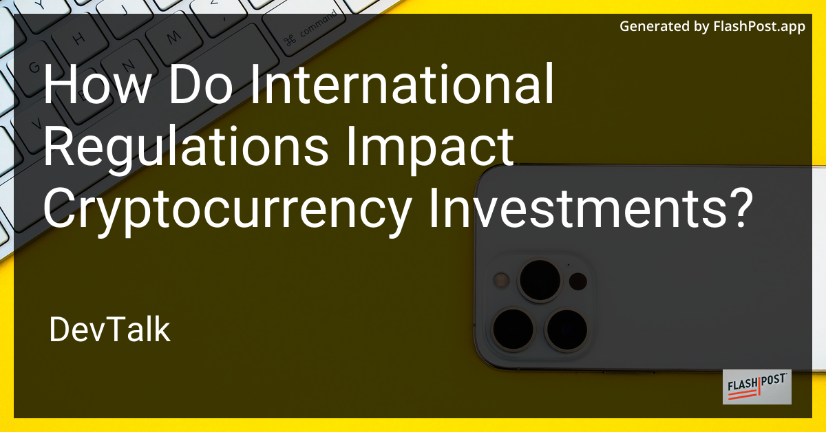 how do international regulations impact cryptocurrency investments?