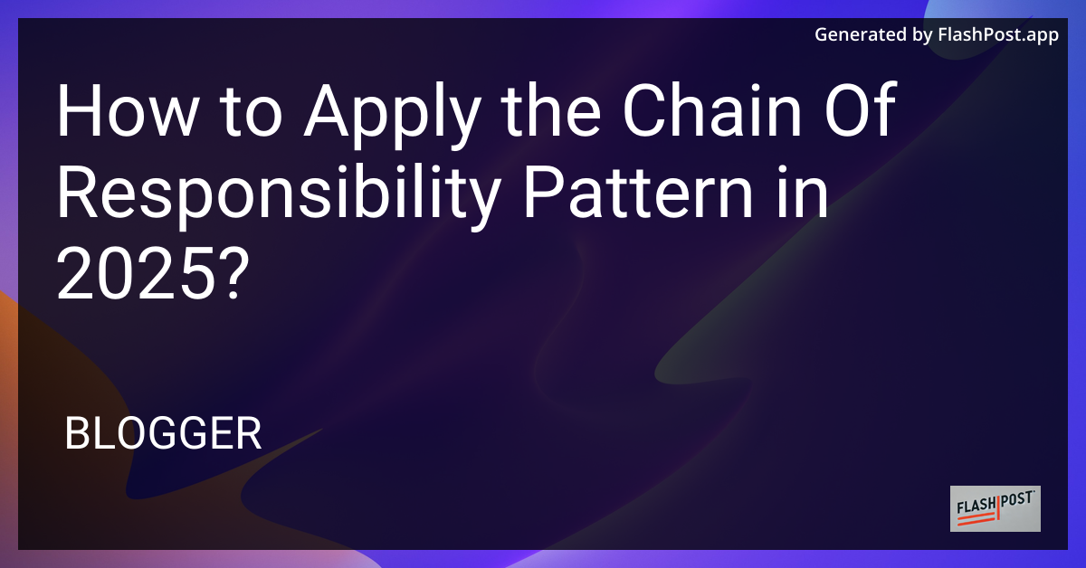 Chain of Responsibility Pattern