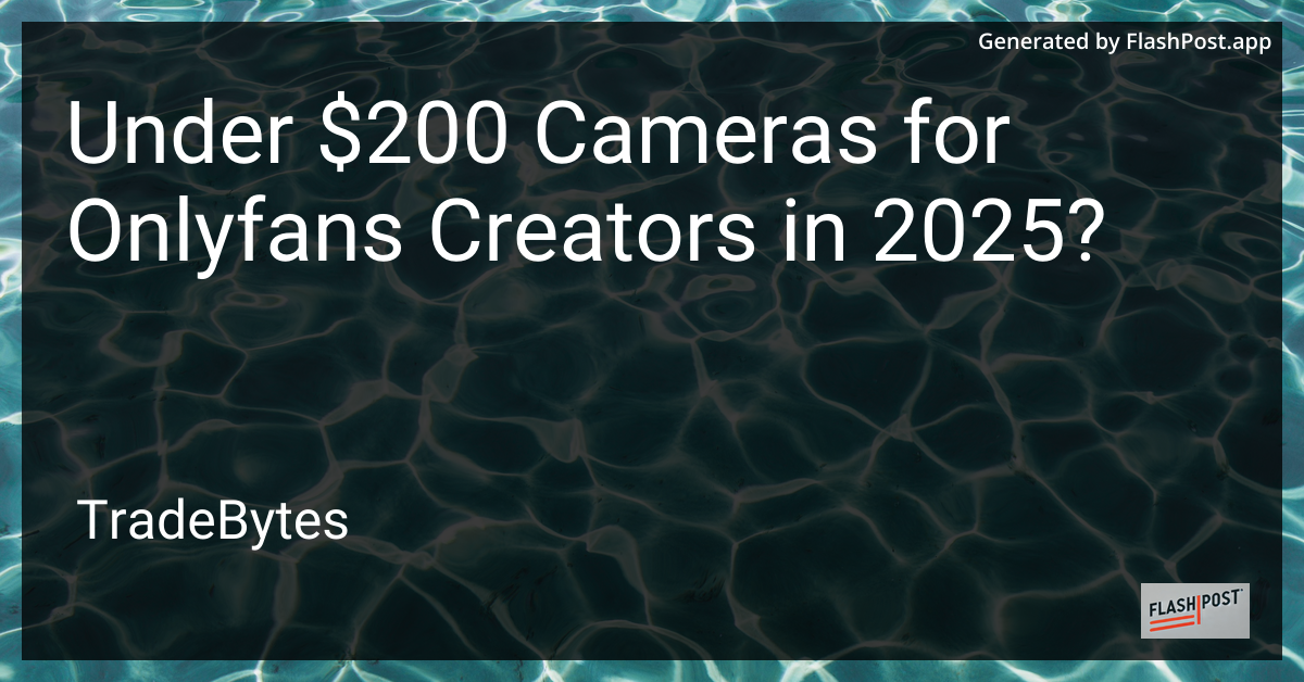 Affordable Cameras