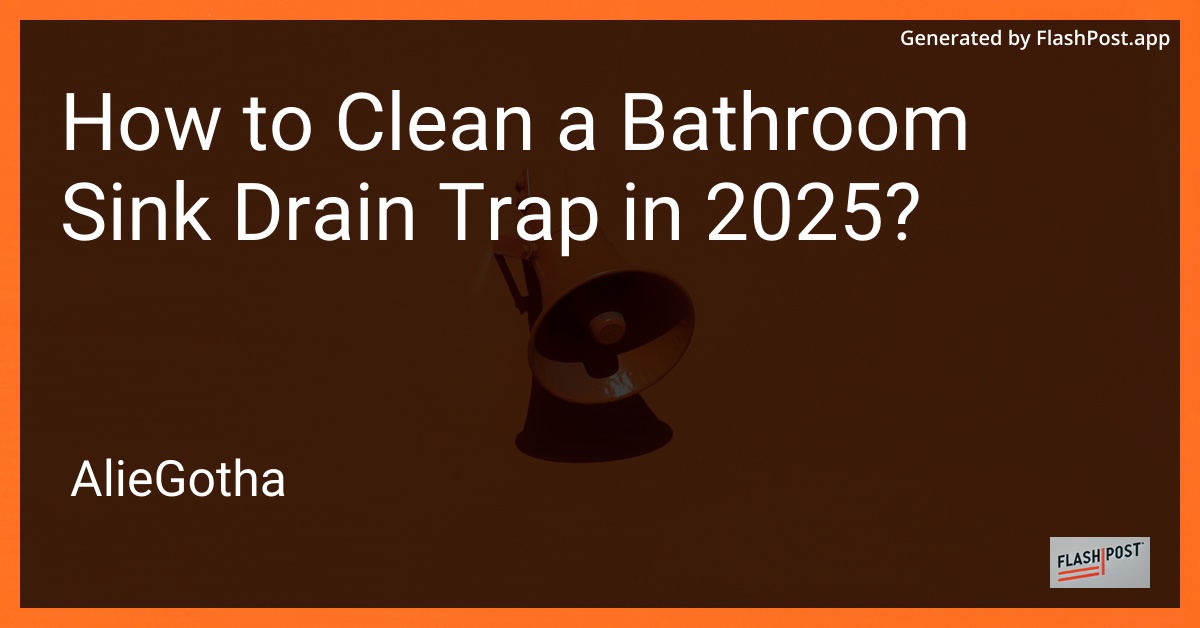 How to Clean a Bathroom Sink Drain Trap in 2025?