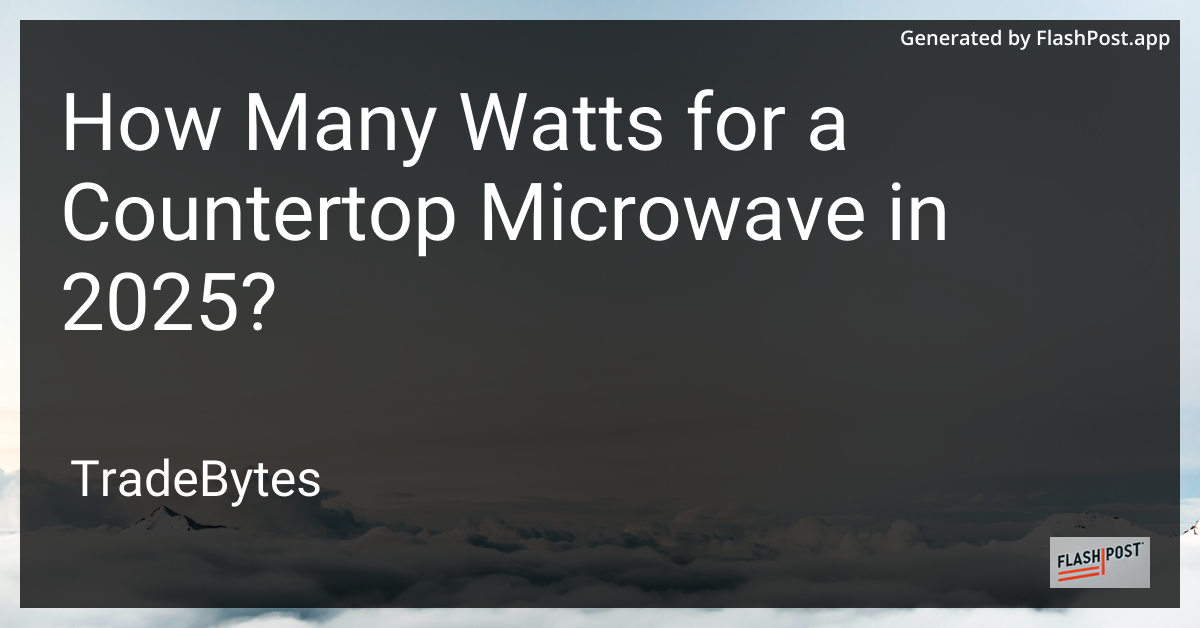 Countertop Microwave