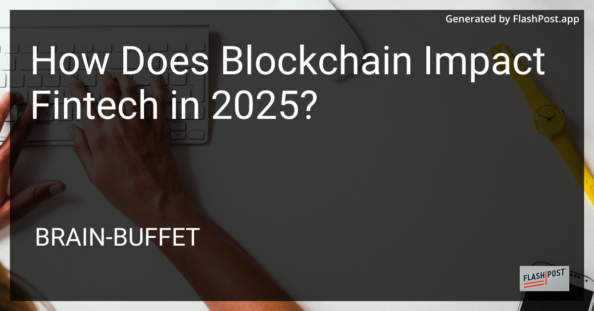Blockchain in Fintech