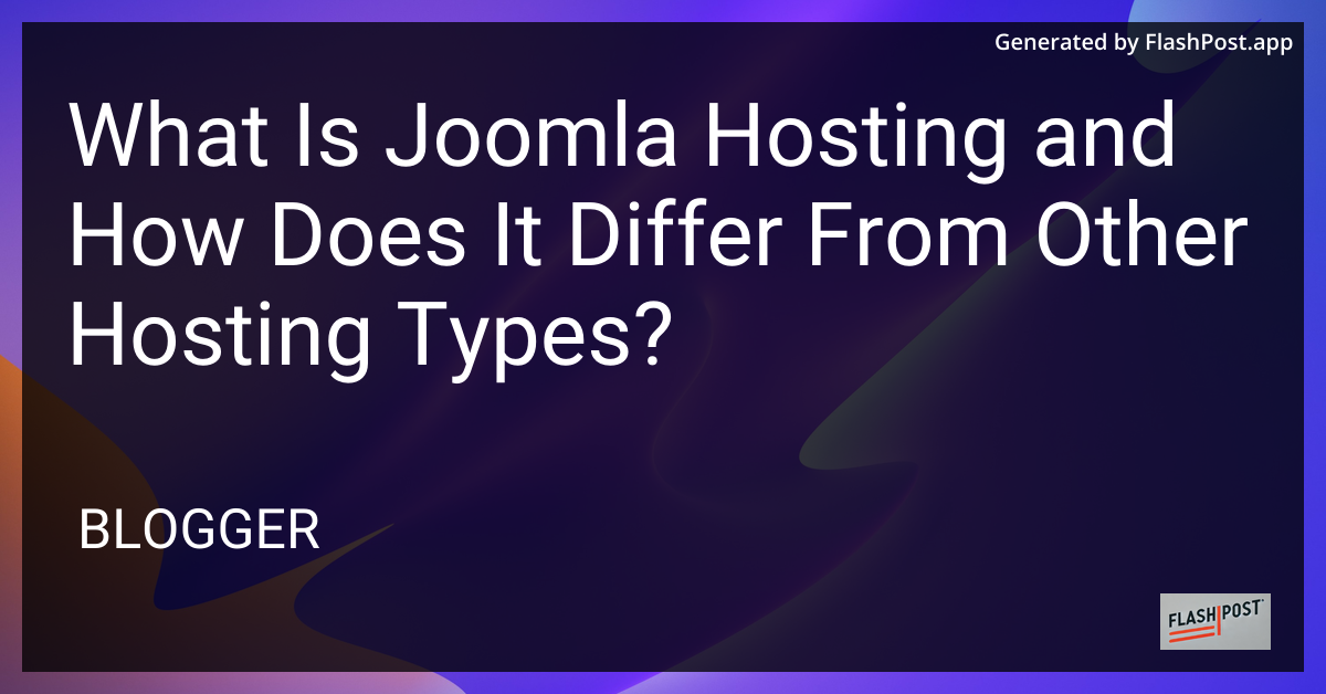 Joomla Hosting