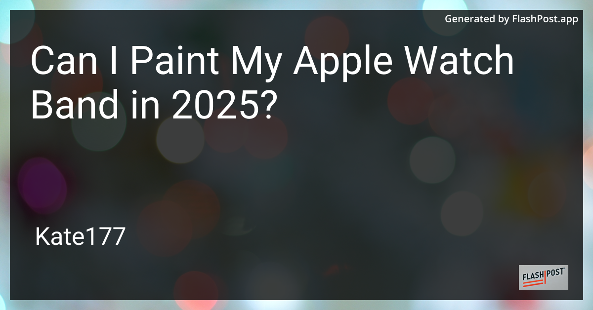 Painted Apple Watch Band