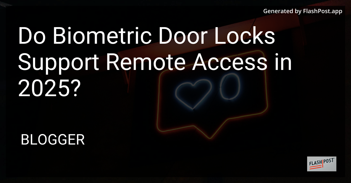 Biometric Door Lock