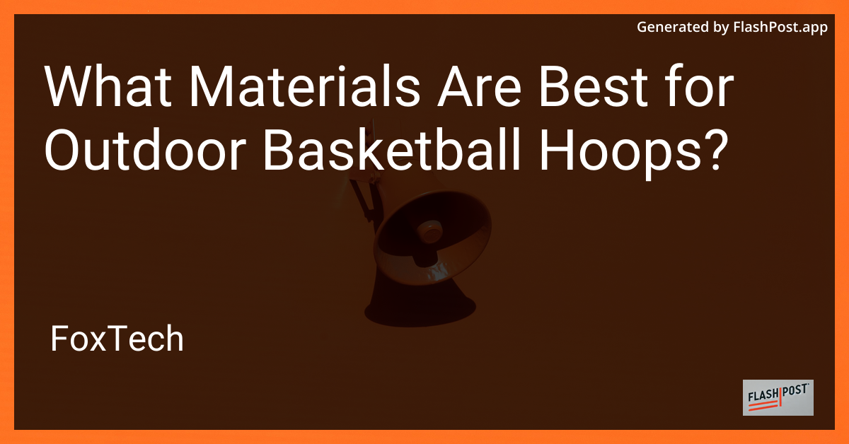 Outdoor Basketball Hoop