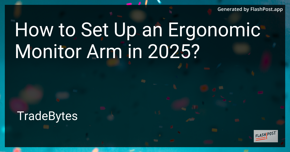 Ergonomic Monitor Arm