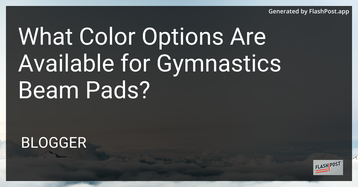 Gymnastics Beam Pads