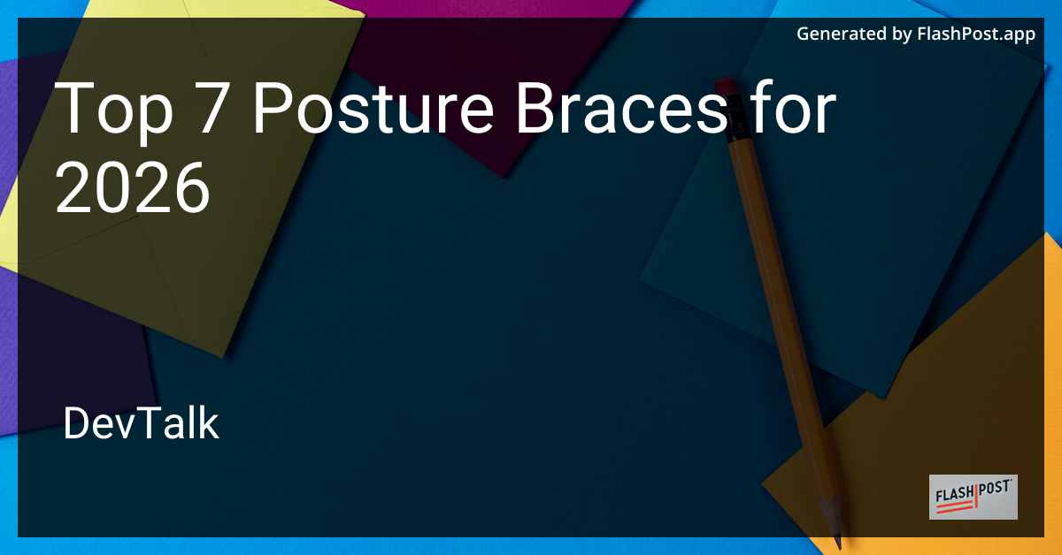Top 7 Posture Braces for 2026