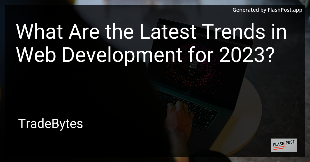 Web Development Trends 2023