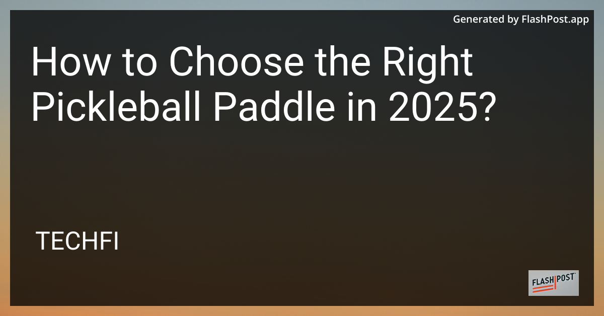 Pickleball Paddles