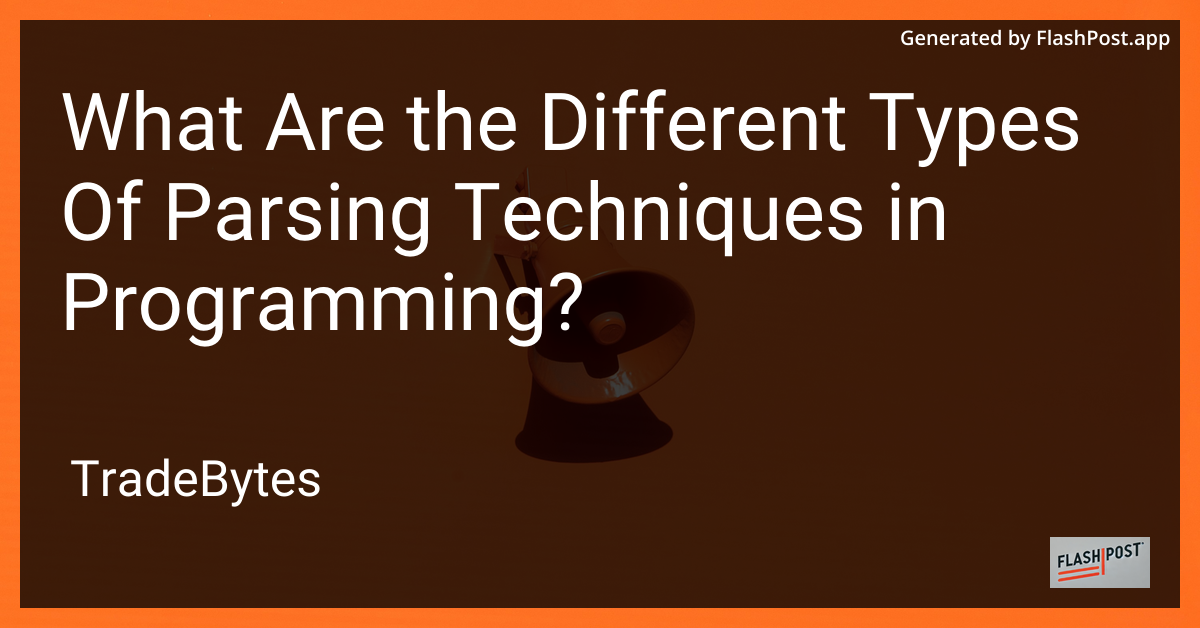 Parsing in Programming