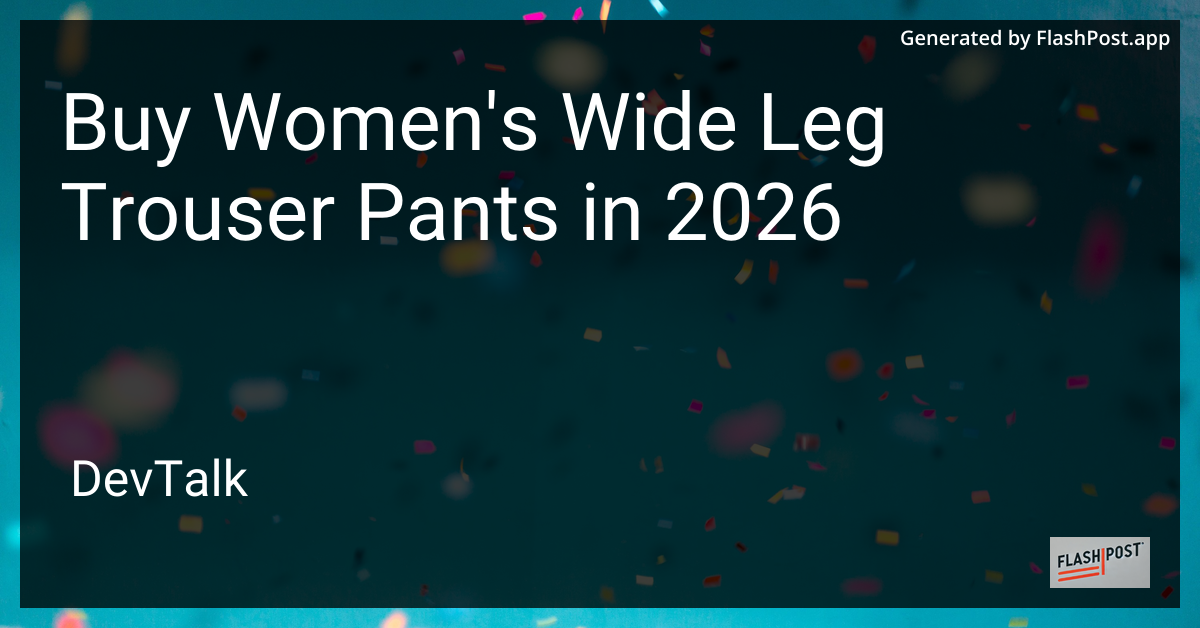 Buy Women'S Wide Leg Trouser Pants in 2026