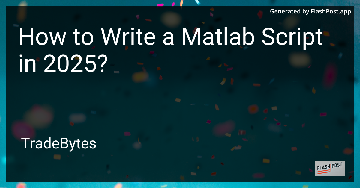 MATLAB Script Writing
