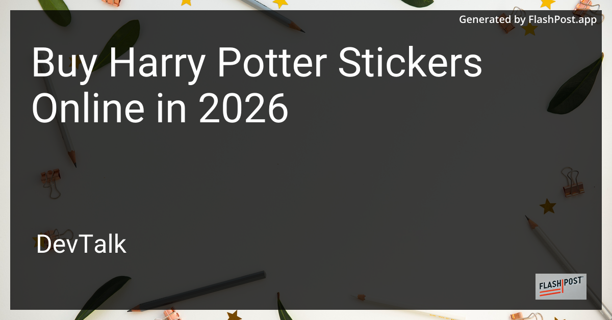 Buy Harry Potter Stickers Online in 2026