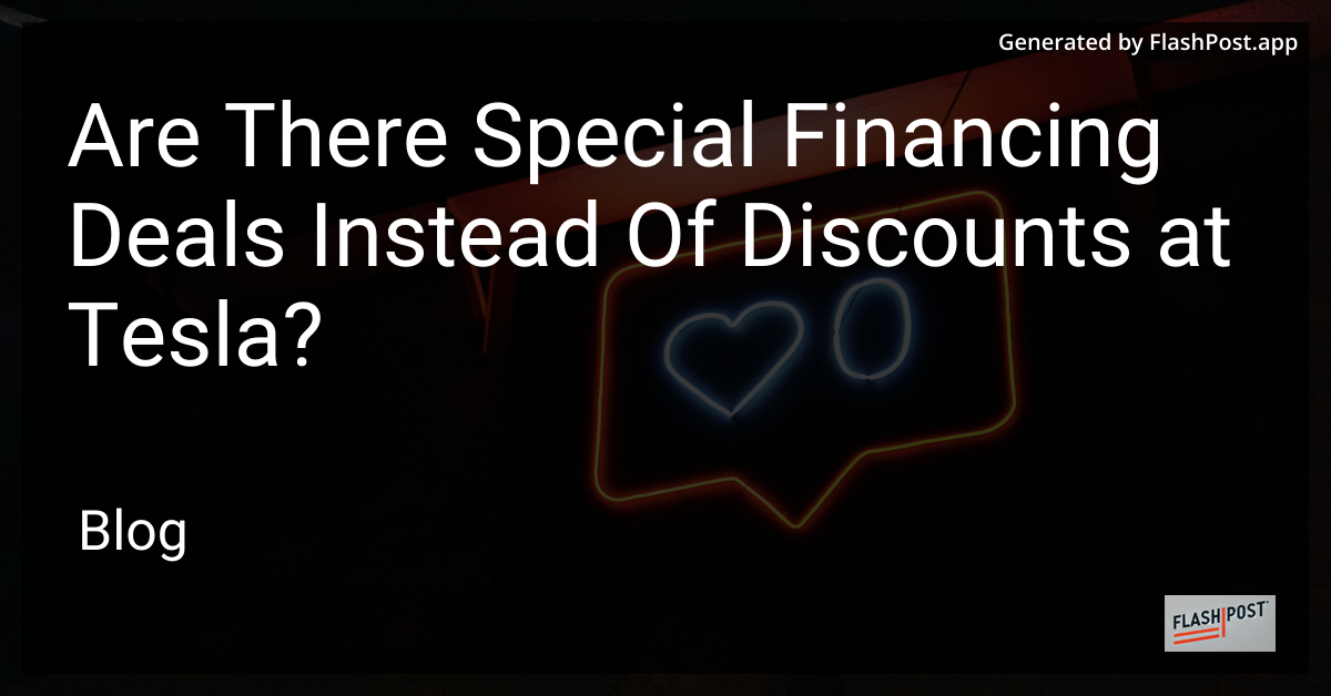 Tesla Financing Options
