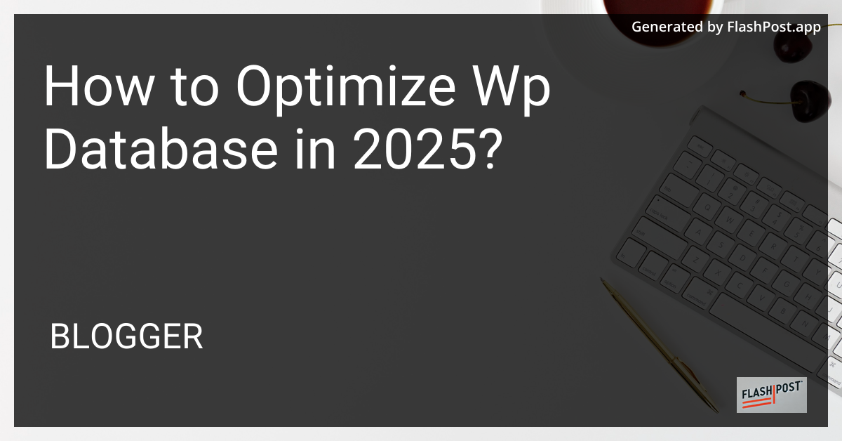 Optimize WordPress Database