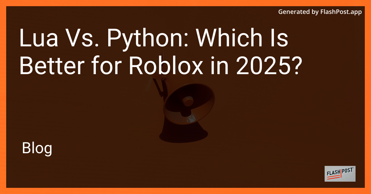 Lua vs. Python for Roblox in 2025