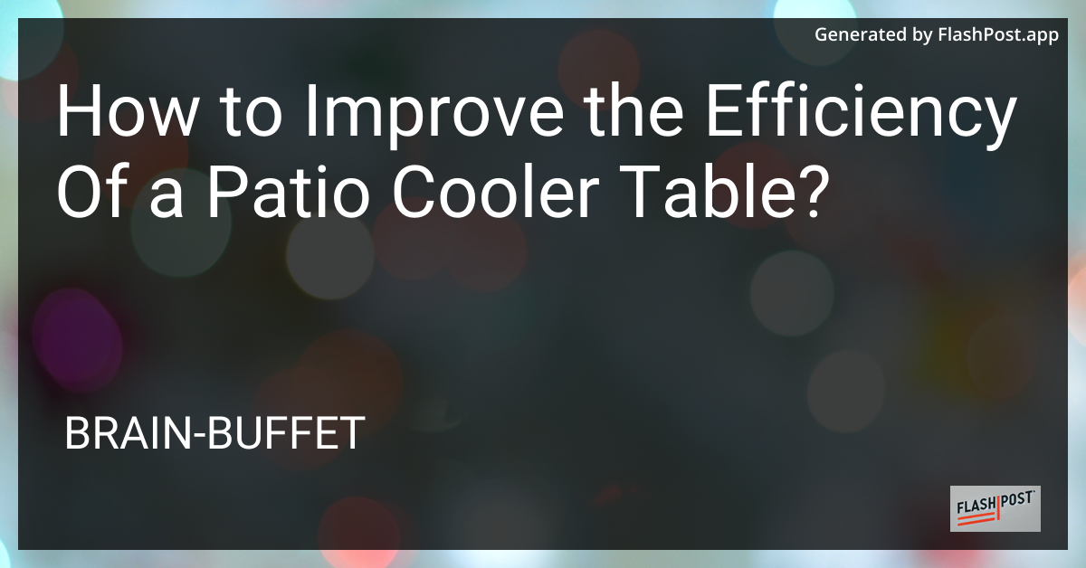 Patio Cooler Table