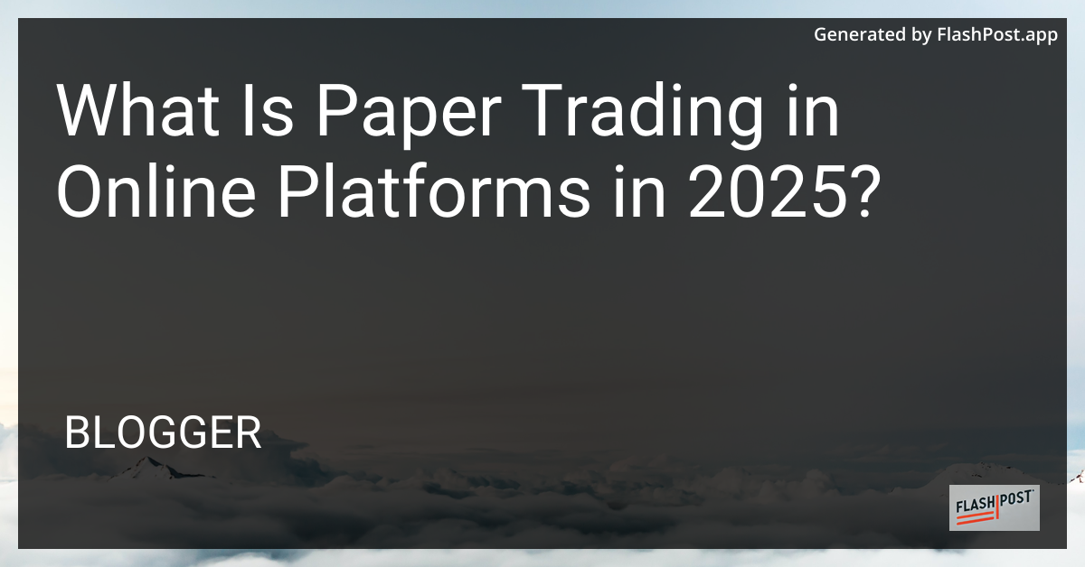 Paper Trading Image