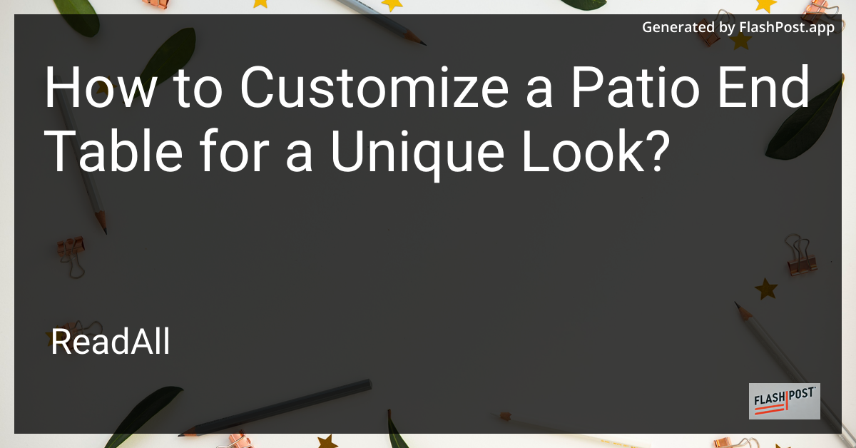 Customized Patio End Table