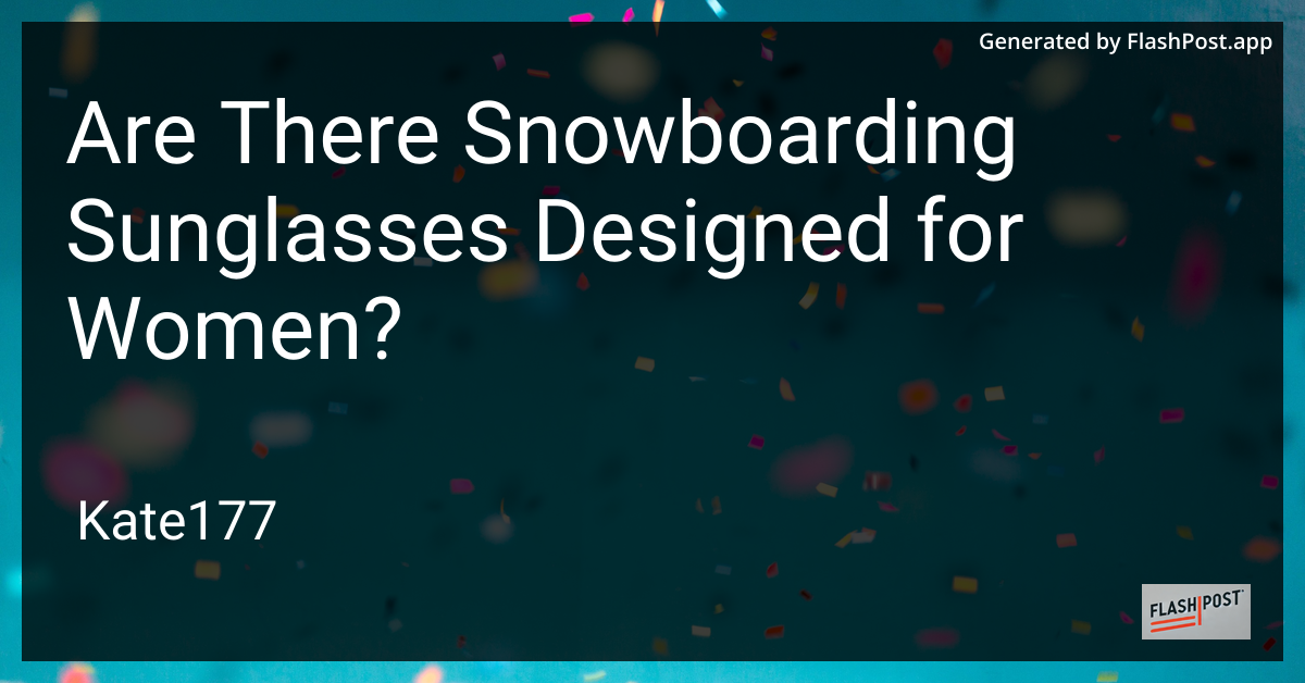 Snowboarding Sunglasses