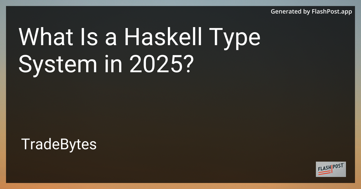 Haskell Type System