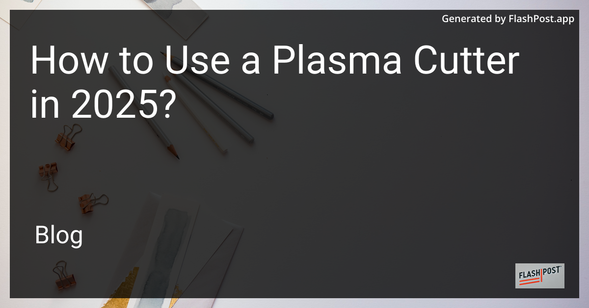 Plasma Cutter in Use