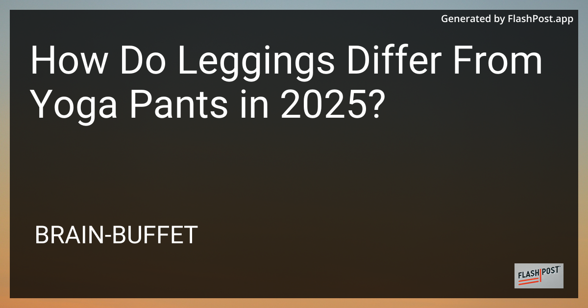 Leggings vs Yoga Pants