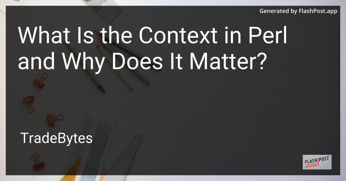 Context in Perl
