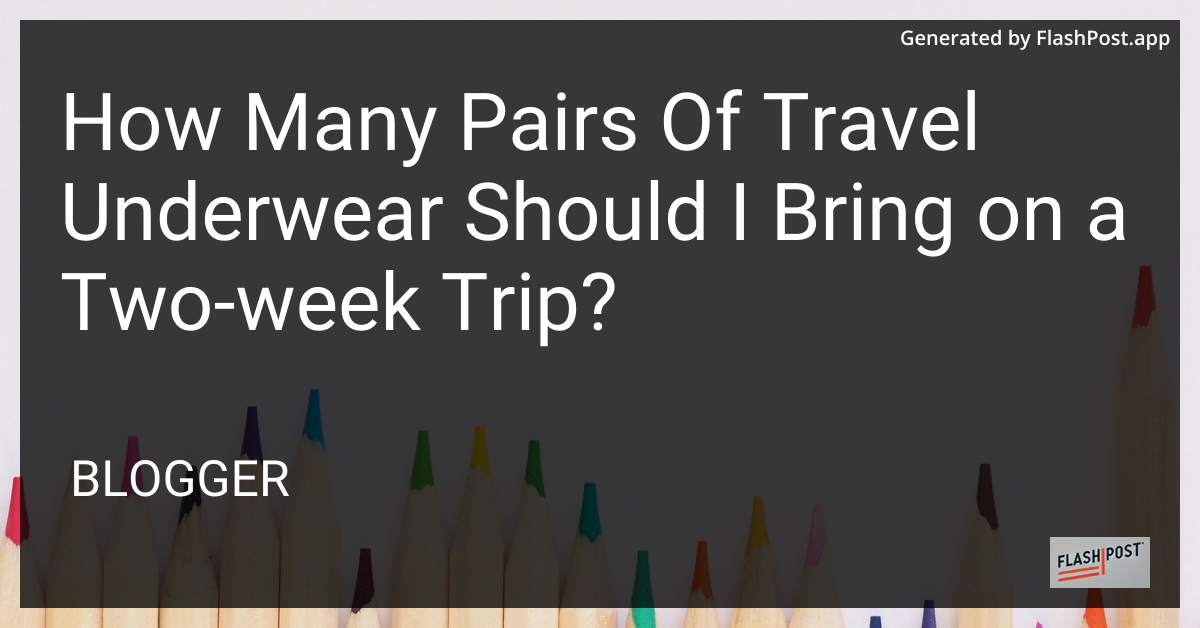 Travel Underwear
