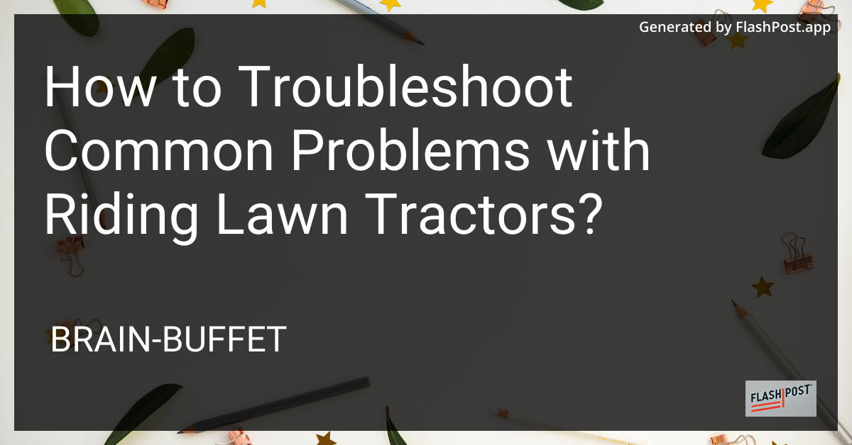 Riding Lawn Tractor
