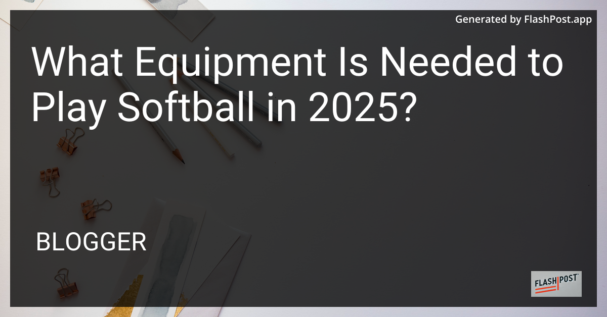 Softball Gear