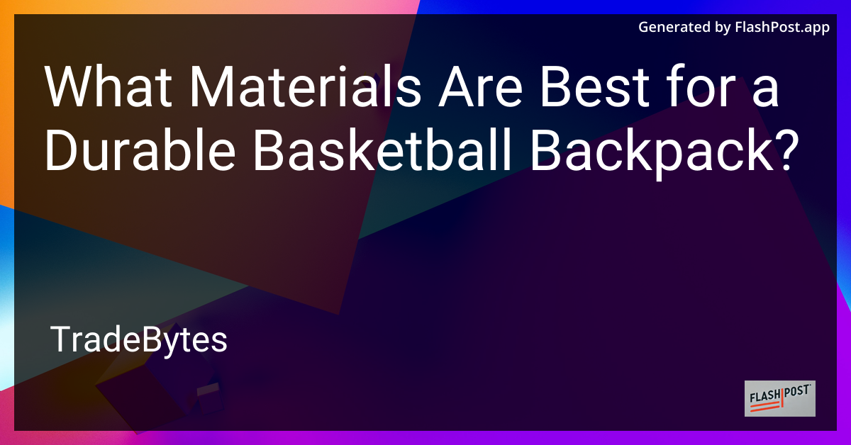 Durable Basketball Backpack