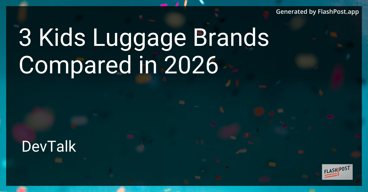 3 Kids Luggage Brands Compared in 2026