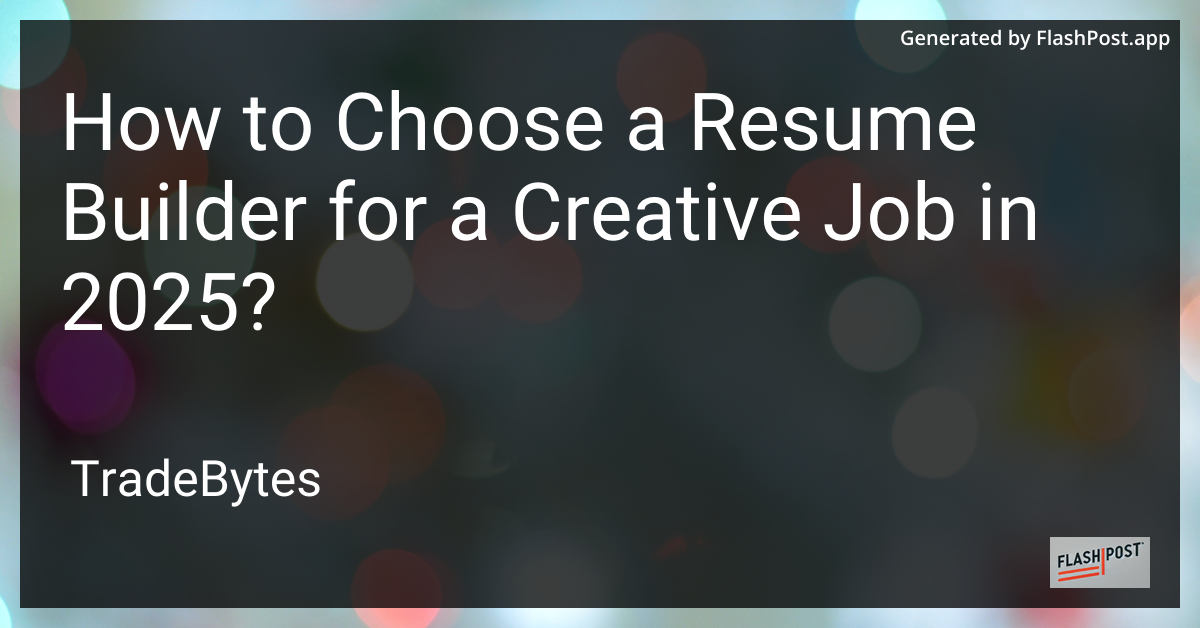 Creative Resume Builder