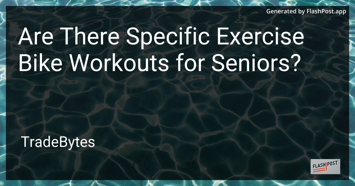 Exercise Bike for Seniors