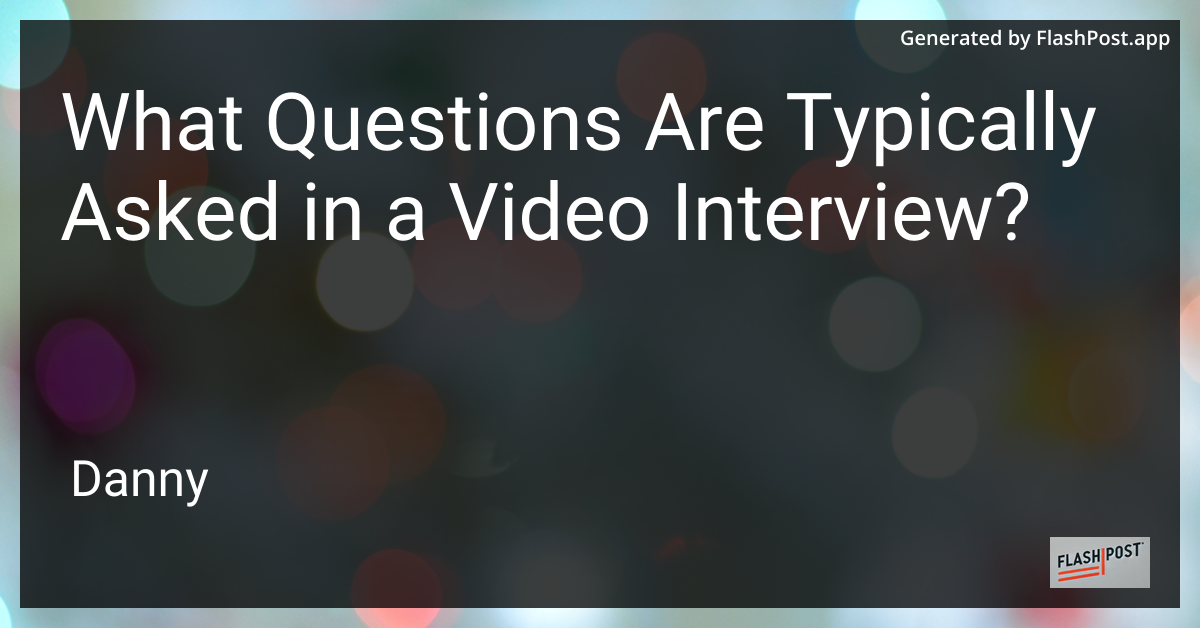 Video Interview