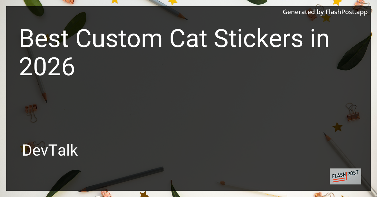 Best Custom Cat Stickers in 2026