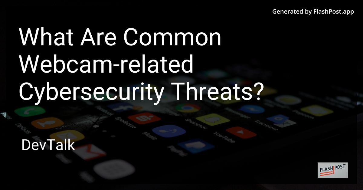 what are common webcam-related cybersecurity threats?