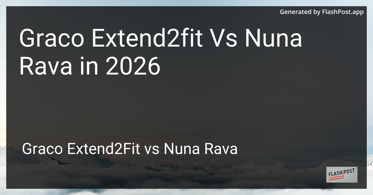 Graco Extend2fit Vs Nuna Rava in 2026