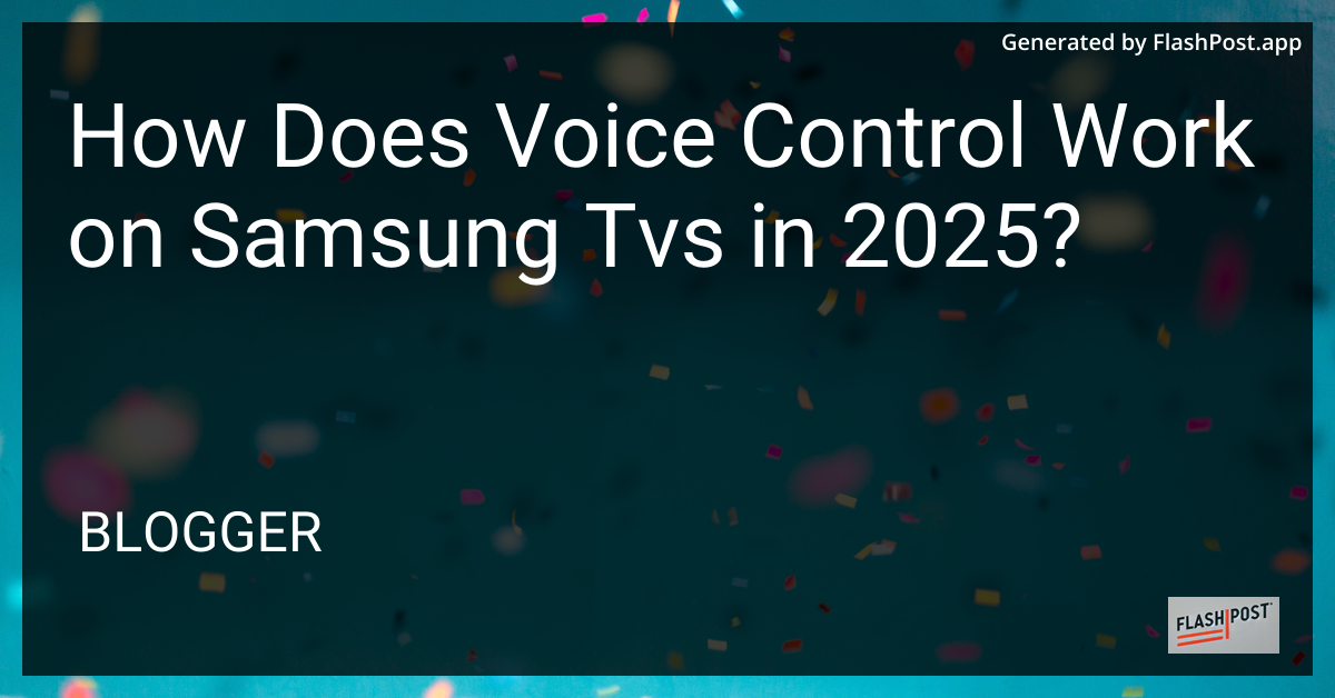 Voice Control on Samsung TVs