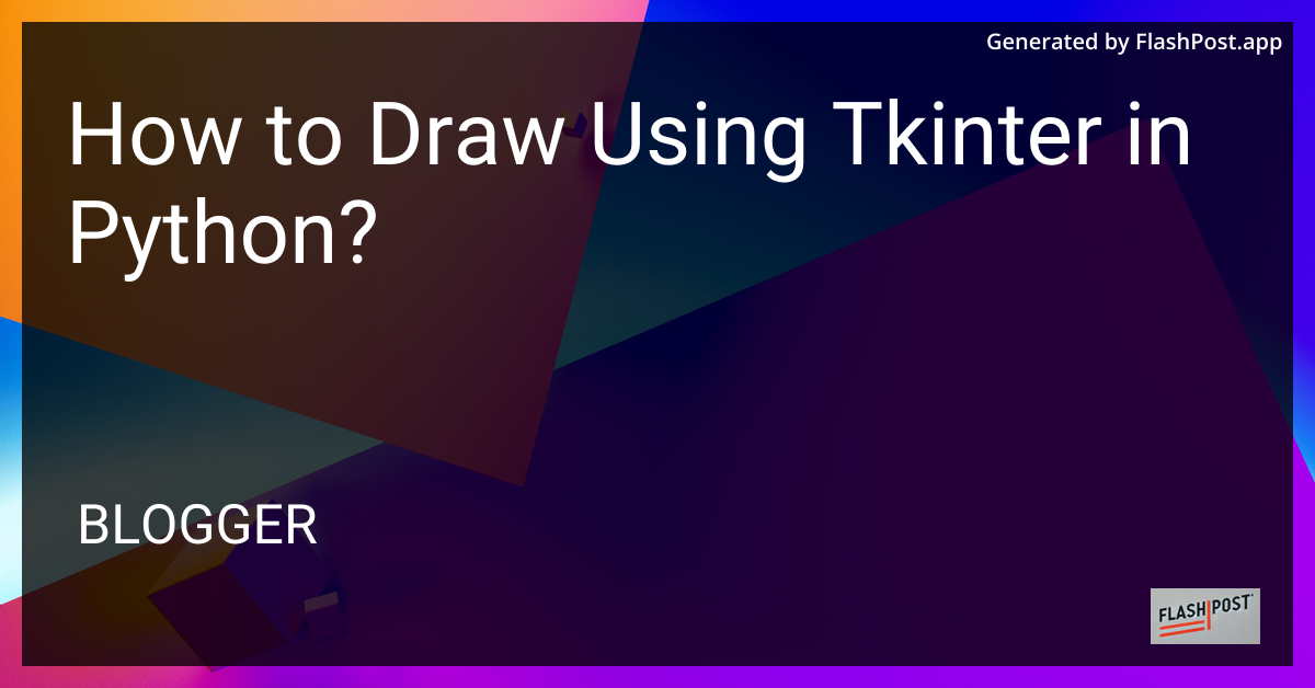 Drawing with Tkinter