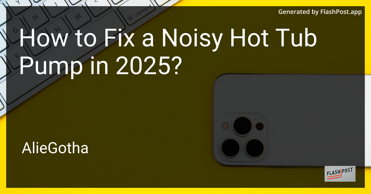 How to Fix a Noisy Hot Tub Pump in 2025?