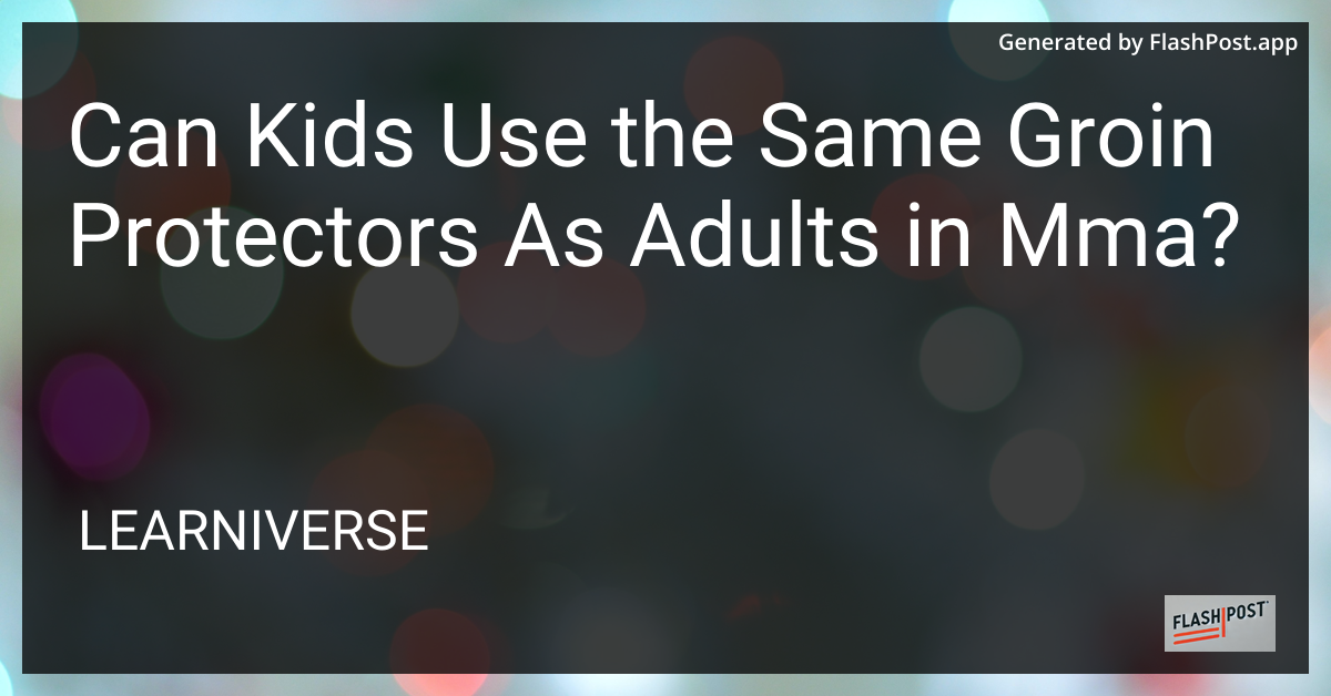 Kids and Adults Using Groin Protectors in MMA