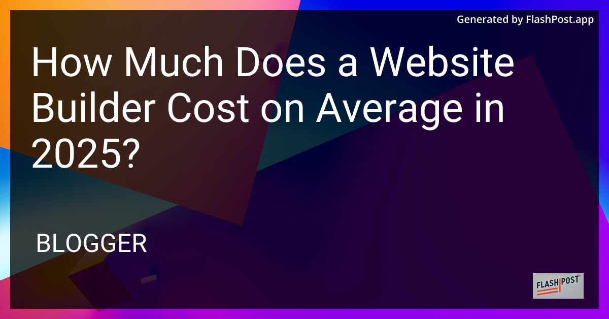 Website Builder Costs