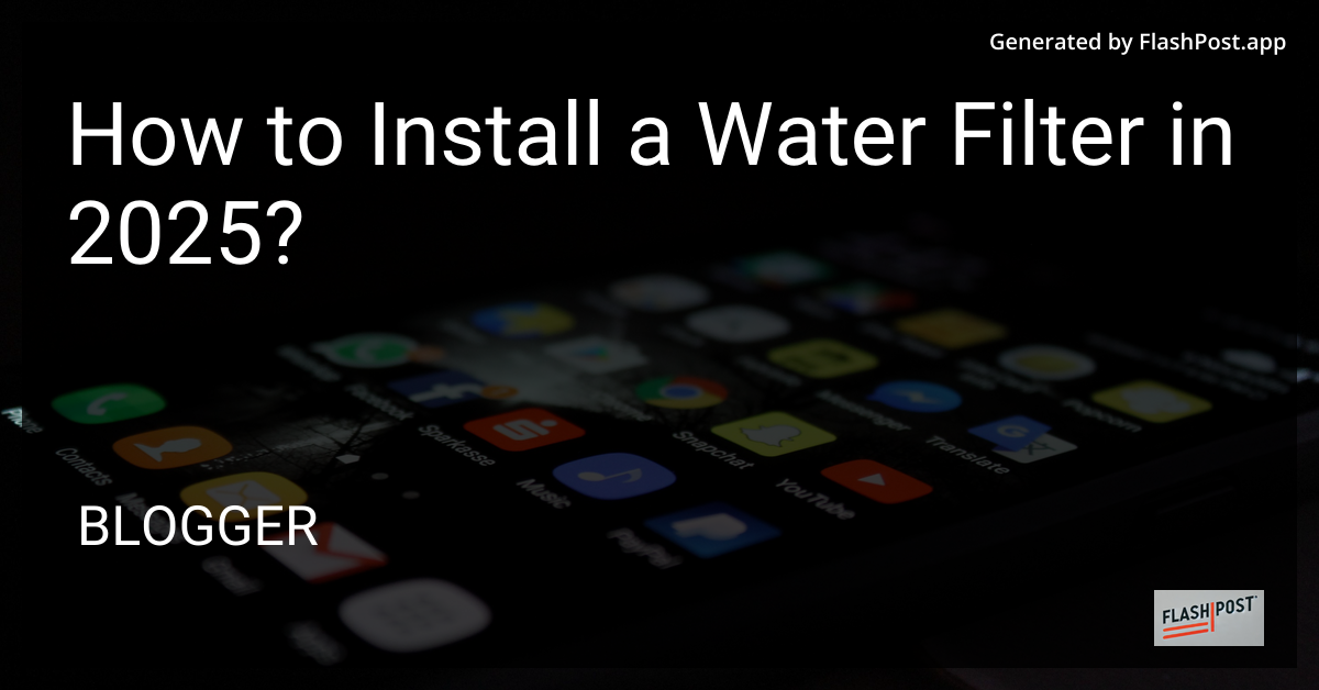 Water Filter Installation