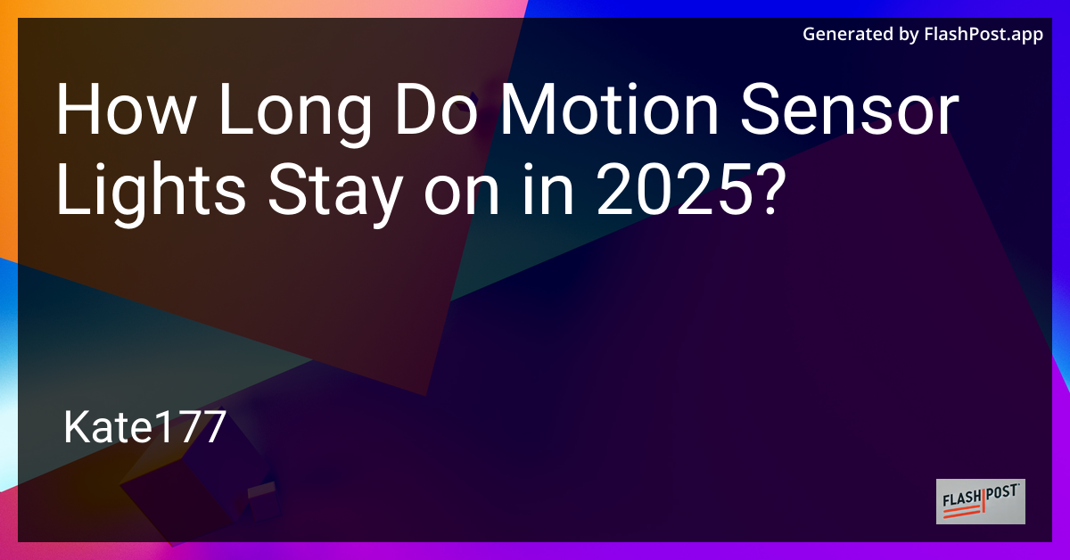 Motion Sensor Lights