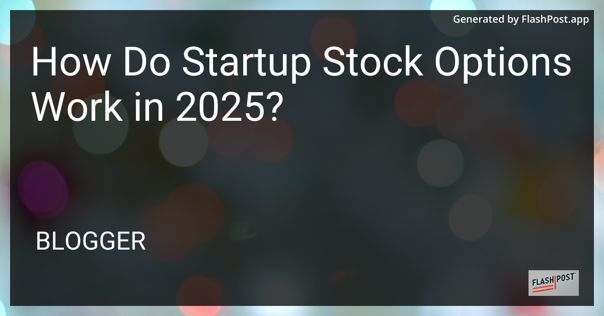 Startup Stock Options