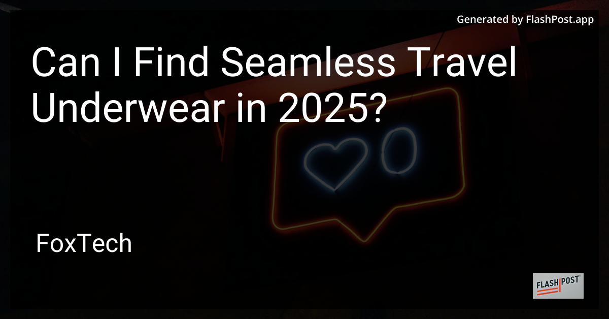 Seamless Travel Underwear 2025